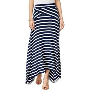 INC Knit Maxi Skirt in Navy XL